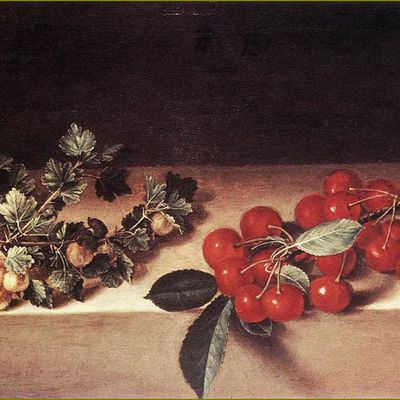  Le temps des cerises par les peintres -   Francois Garnier ( 1600-1672)- Nature morte aux cerises et groseilles