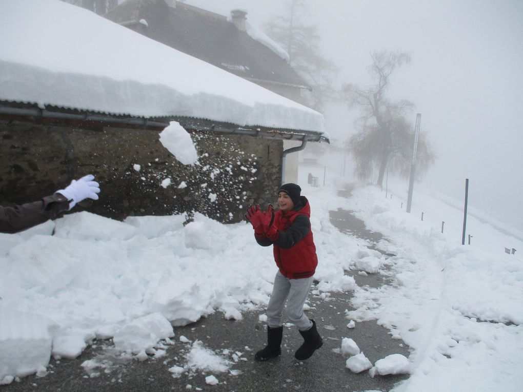 bataille de boules de neige au calvaire