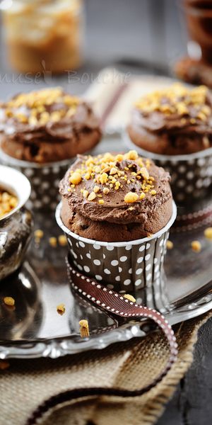 Entre muffins et cupcakes chocolat cacahuète