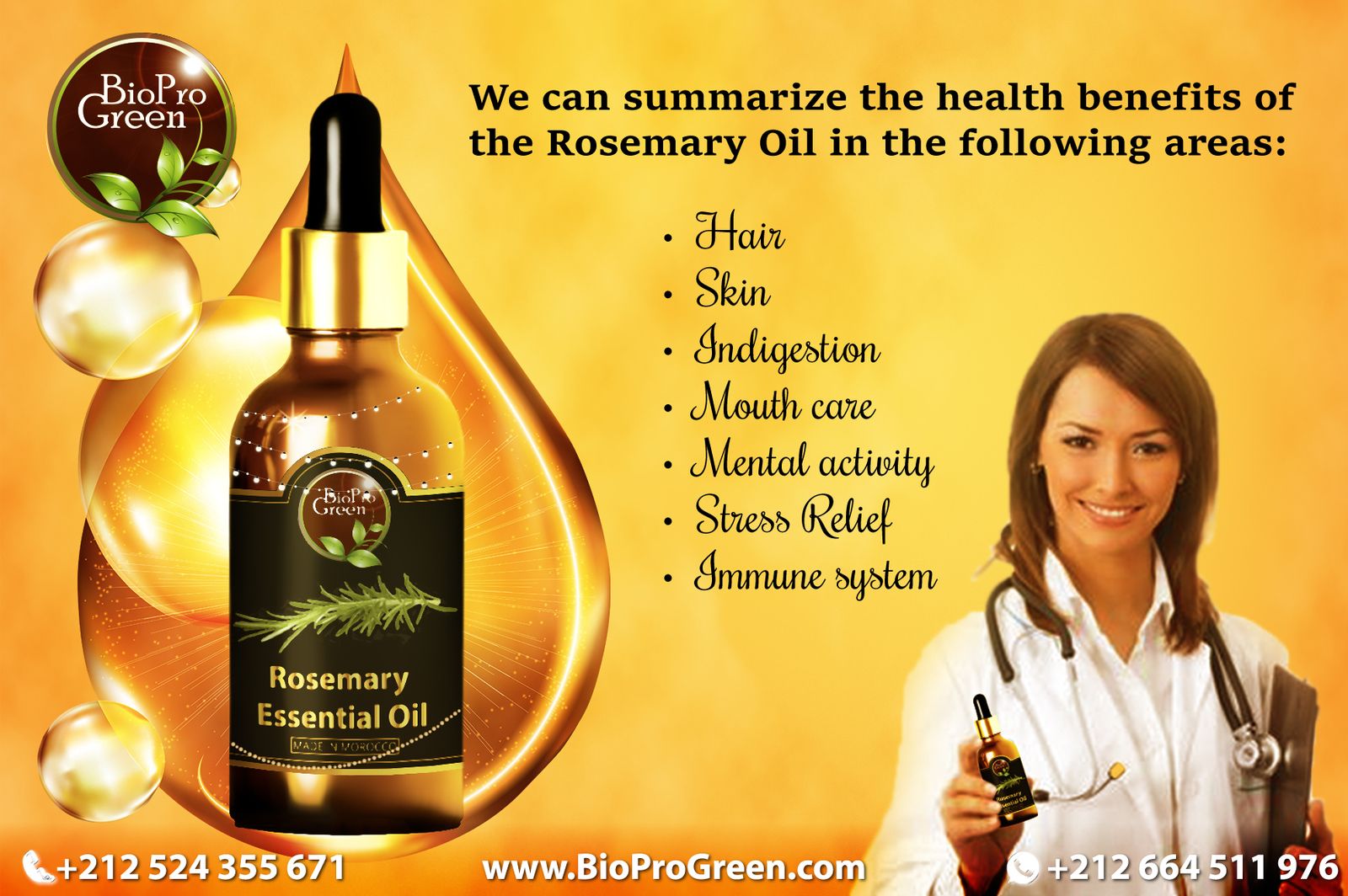 Rosemary Essentail oil naturel 100%