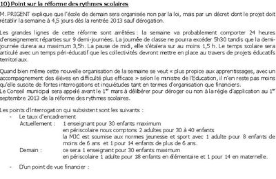 Compte-rendu suite aux Conseils Municipaux des 21.01 et 18.02.2013