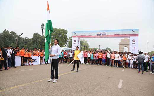 One of the longest marathons in Asia has been flagged off from India Gate