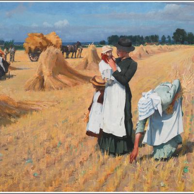 Mère et enfant par les grands peintres -  Alexander Mann (1853-1908)   les glaneurs