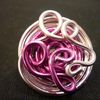 Broche spirale rose