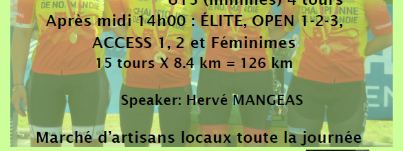 25ème grand prix du comité des fêtes de Chèvreville:     3 courses et son marché d'artisans locaux. C'est le dimanche 22 juin toute la journée.