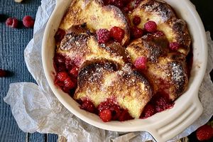 Brioche perdue aux framboises 