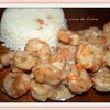 Crevettes sauce au cidre