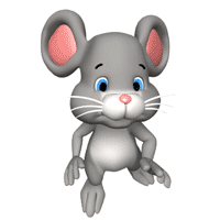 Souris - Chut - Gif animé - Gratuit