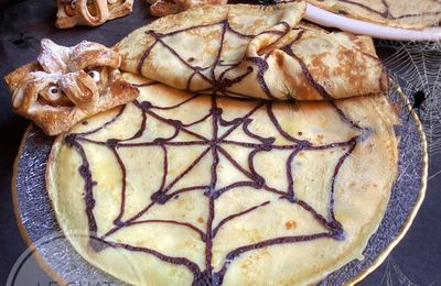 Crêpes toile d’araignée à la citrouille