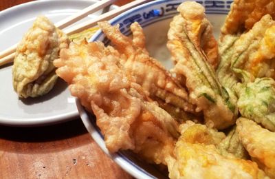 Tempura de fleurs de courgette