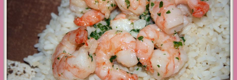 Crevettes à la crème persillade