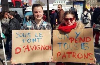"Poulets rôtis, prix libre" , "Sous le pont d'Avignon, on y pend tous les patrons", ces slogans qui me font honte... Ou quand l'utopie est à la dérive...