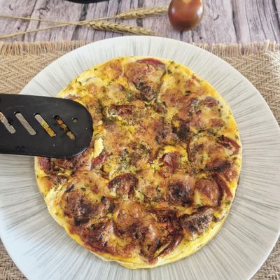 Quiche sans pâte thon, tomate et mozzarella