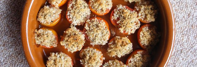 Tomates cerises en crumble