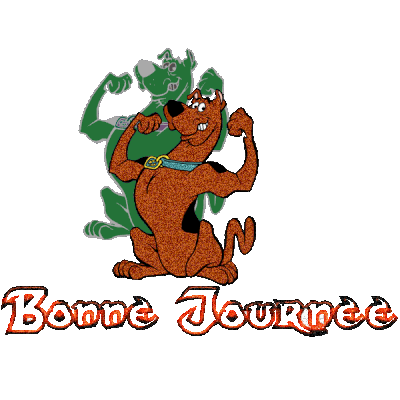 Bonne journée - Scoubidou - Gif scintillant
