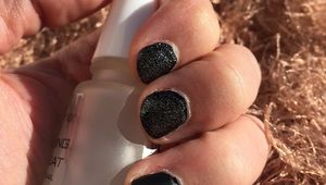 Nail shines like a black diamond