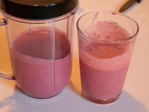 Milk shake aux fruits rouges