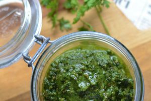 Pâtes et pesto de cerfeuil  #végétarien