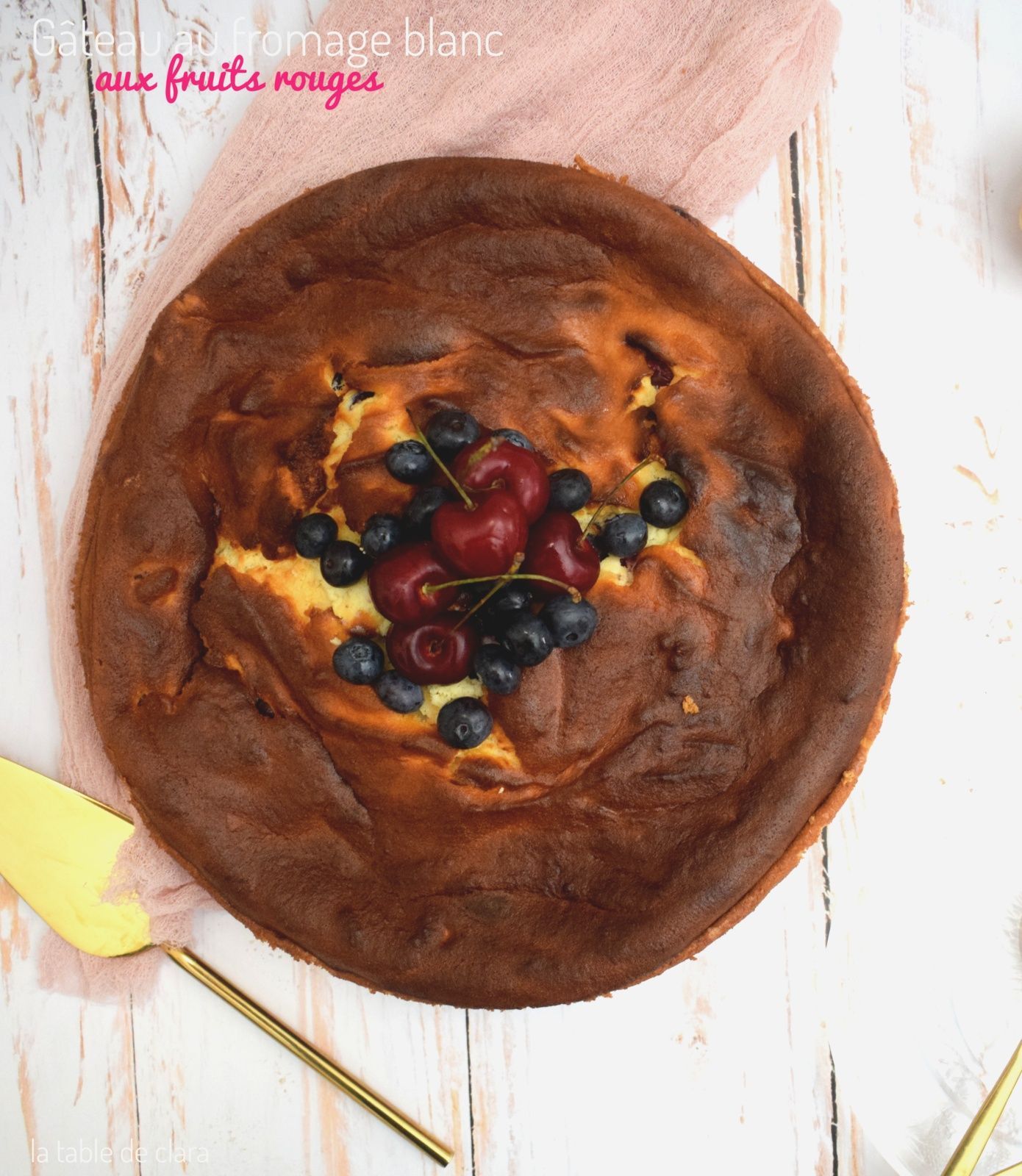 Gâteau fromage blanc fruits rouges
