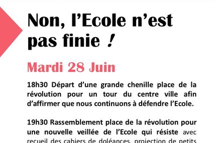 L'école n'est pas finie, 28/06, 18h30