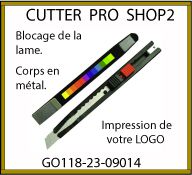 Cutter professionnel en métal noir SHOP2 avec impression - GO118-23-09014