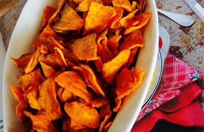 Chips de patate douce au curry 
