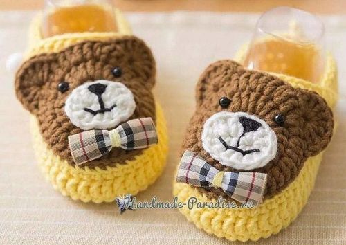 Lskav Podrezhdane Grandiozen Chausson Bebe Au Crochet En Francais Juliestuetzle Com