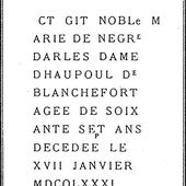 Les pierres tombales Blanchefort - Rennes-le-Château Archive
