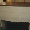 Commode patinée taupe et blanc marbre(vendue)
