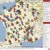 Carte des actions en france