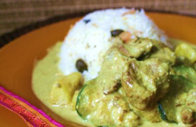 curry d'agneau à ma façon et riz parfumé