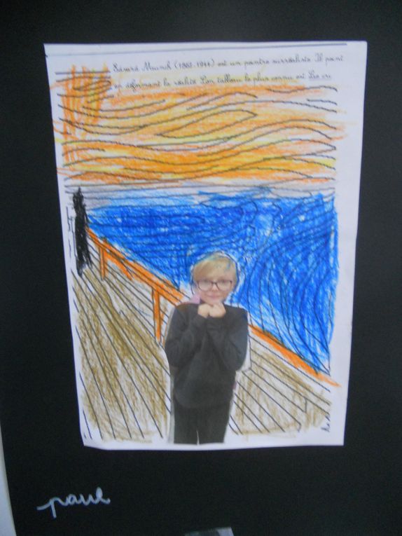 Nos oeuvres picturales &quot;le cri&quot; à la manière de Munch