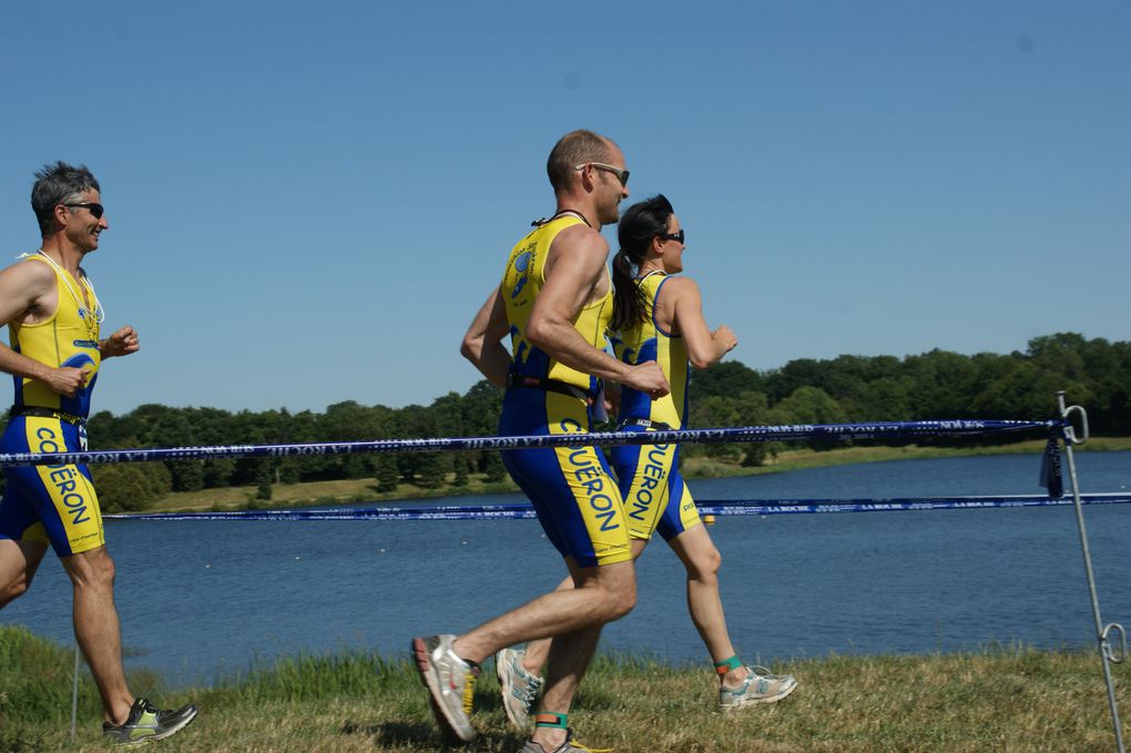 Si les triathlètes ont répondu présent, le soleil lui était au rendez-vous...