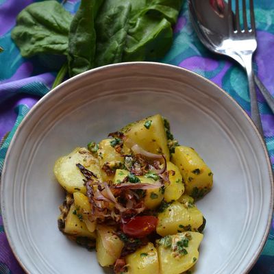 Pommes de terre épinards aux épices indiennes #végétarien