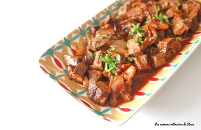 Kebda mchermla (foie d'agneau en sauce) recette 2