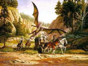 De très belles illustrations de fées, de dragons et de tous les peuples de l'imaginaire