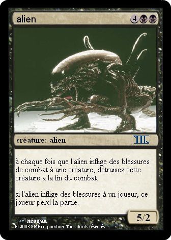 Des "funcards" Magic que j'ai créé avec le logciel SMF Funcard Maker