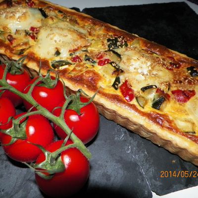 Tarte du soleil avec pâte semi feuilleté très rapide