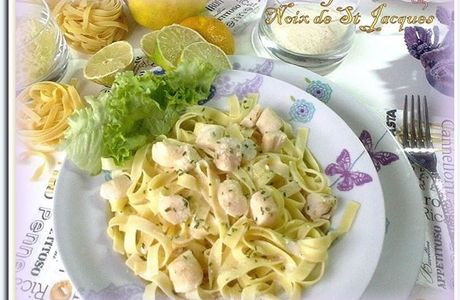 Tagliatelles Aux Noix de Saint Jacques.