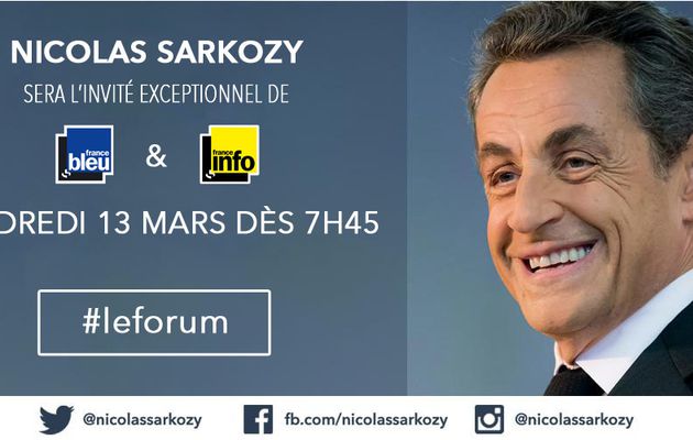  Nicolas Sarkozy sera l'invité sur France Bleu et France Info demain matin