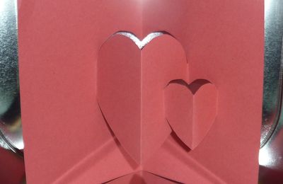 Gabarit gratuit : Kirigami : Double coeur