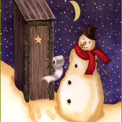 Bonhomme de neige en illustration -  Becca Barton