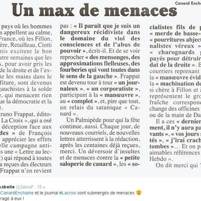 Fillon apaise la France ...Un max de menaces ...