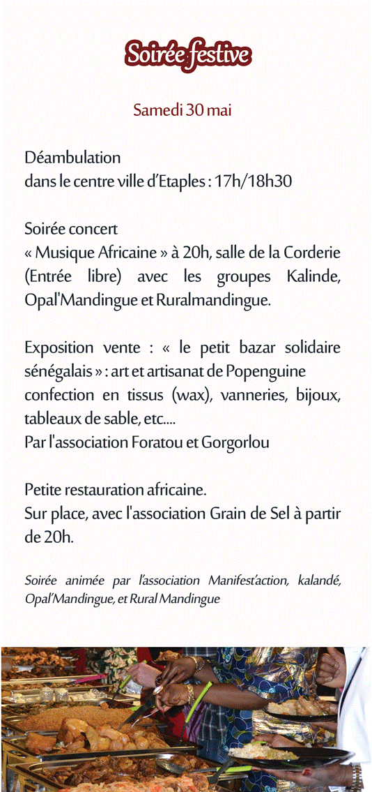 UN FESTIVAL D'ART AFRICAIN...à ETAPLES...
