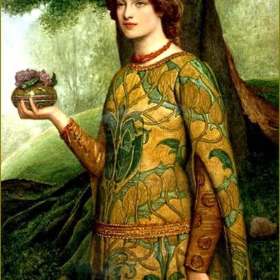 Le printemps et les femmes par les peintres -  James Dromgole Linton (1840-1916) violettes