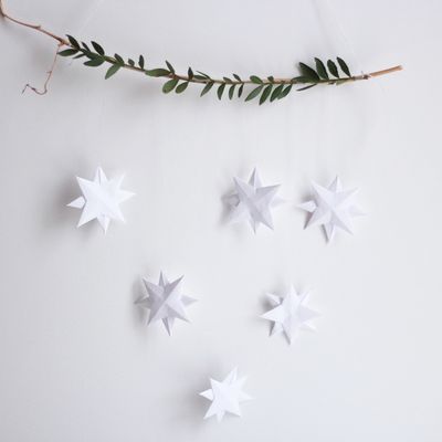 DIY branche d'étoile de noël, une déco minimaliste 