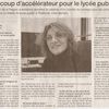 Article Ouest-France sur le lycée public (20/03/2012)