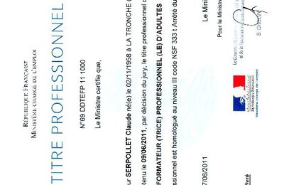 Mon CV en date du 15/12/2011 - Formation formateur