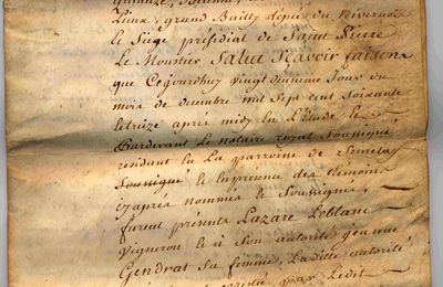 Acte du 22 décembre 1773 dans la Nièvre