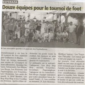 12 équipes pour le tournoi de football, juillet 2014